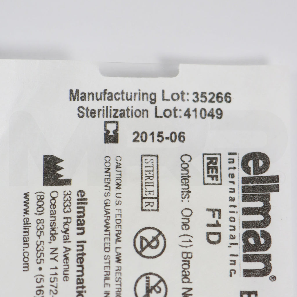 Ellman Broad Needle Electrode 1/16" Shaft Diameter F1D 15pk EXP 06/2015