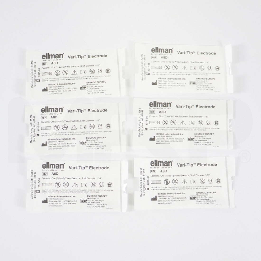 Ellman Vari-tip Electrode 1/16" Shaft Diameter A8D 6pk EXP 06/2015