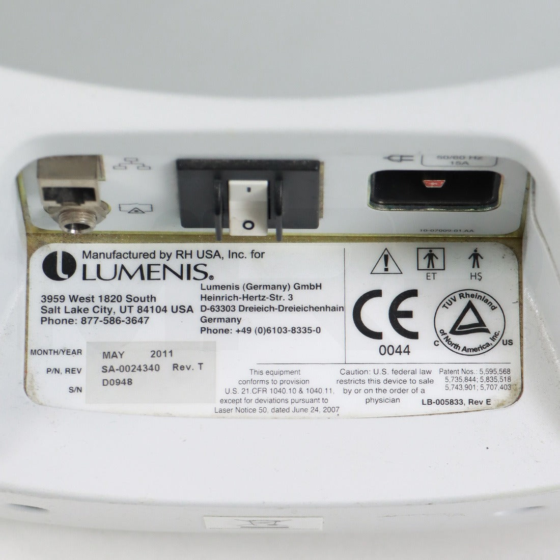 2011 Lumenis LightSheer Duet 805nm Diode Laser Hair Removal System