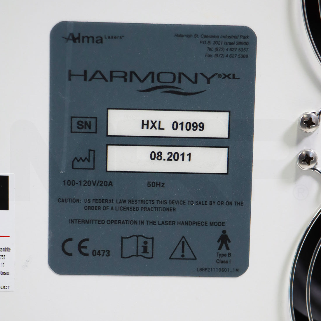 2011 Alma Harmony XL Aesthetic Laser System