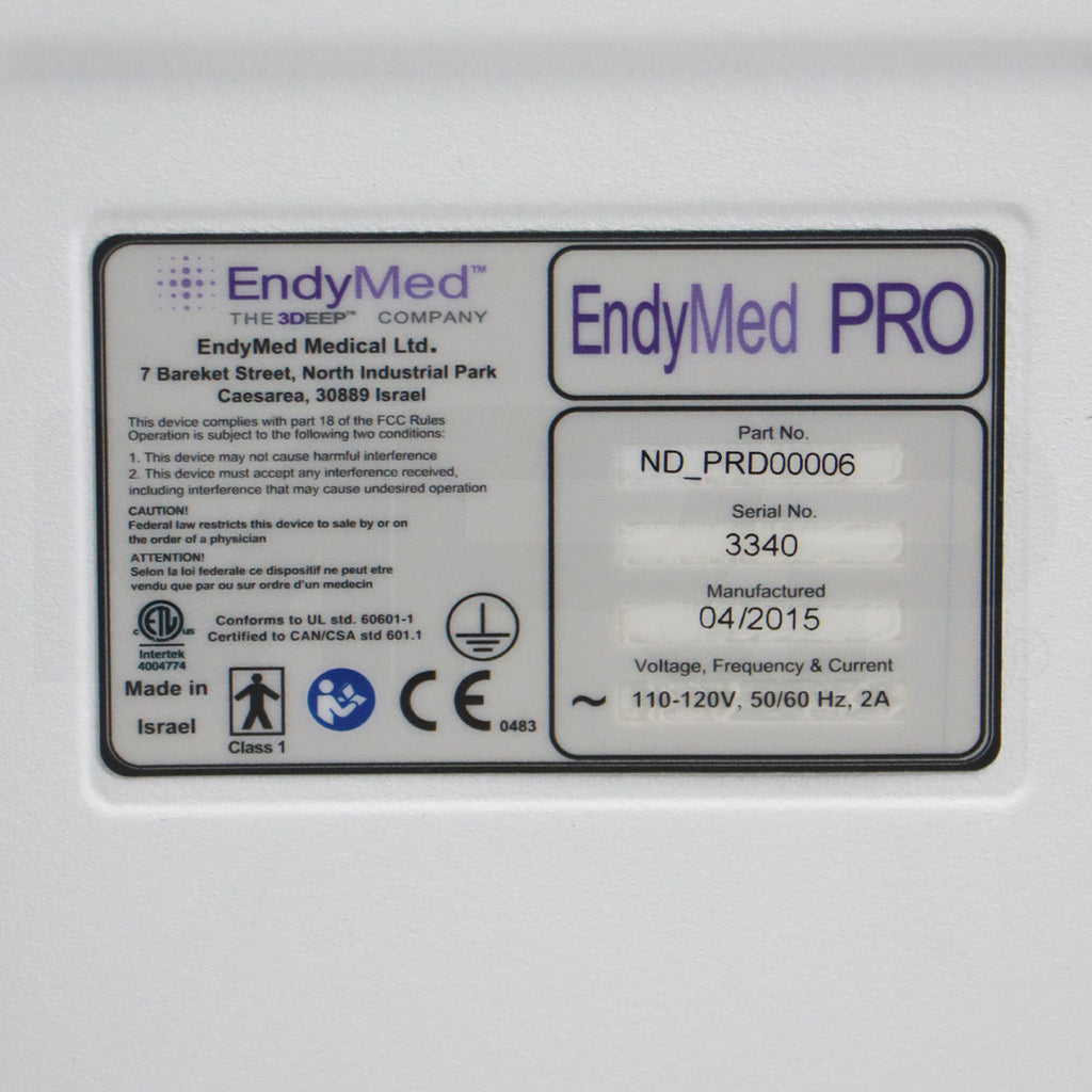 2015 EndyMed PRO 3DEEP Body Contour System Intensif Small