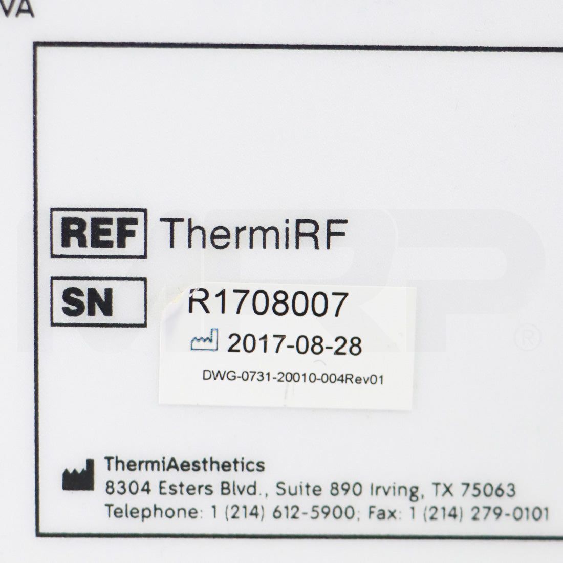 2017 ThermiAesthetics ThermiRF Temperature Control RF System W/ FLIR Thermal Camera