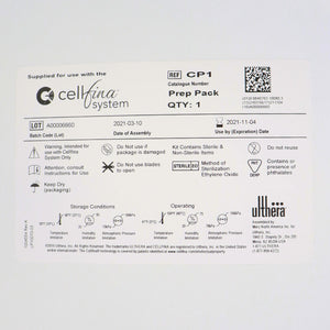 Ulthera Cellfina CP1 Prep Pack Auto-Fil Kit Medela Liner Package Exp 11/2021