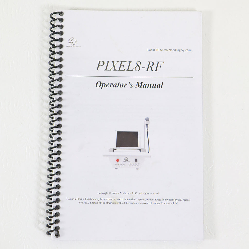 Rohrer Aesthetics PiXel8-RF Operator’s Manual