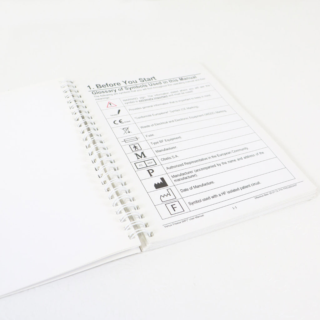 VenusFreeze MP2 Operator Manual Venus Concept User Guide FREU802442F