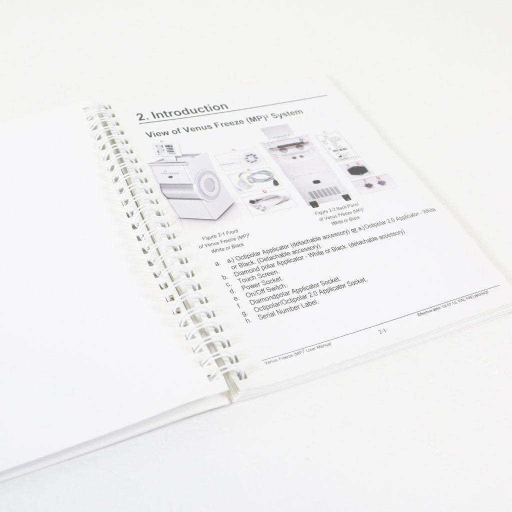 VenusFreeze MP2 Operator Manual Venus Concept User Guide FREU802442F