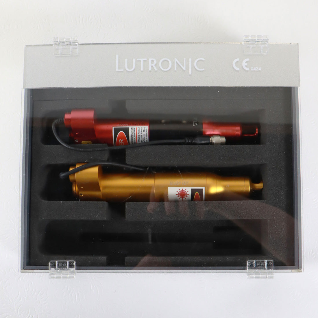Lutronic Spectra Dye 2 Handpieces Laser Aperature 585nm 650nm Tattoo Removal