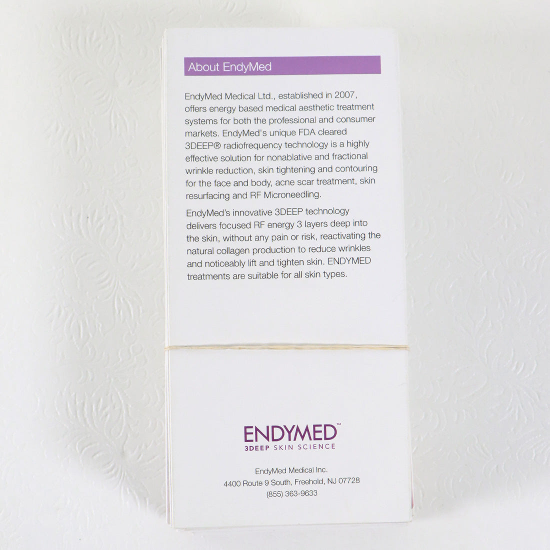 EndyMed 3Deep Skin Science 3DEEP RF Fractional Treatment Brochure 50pk