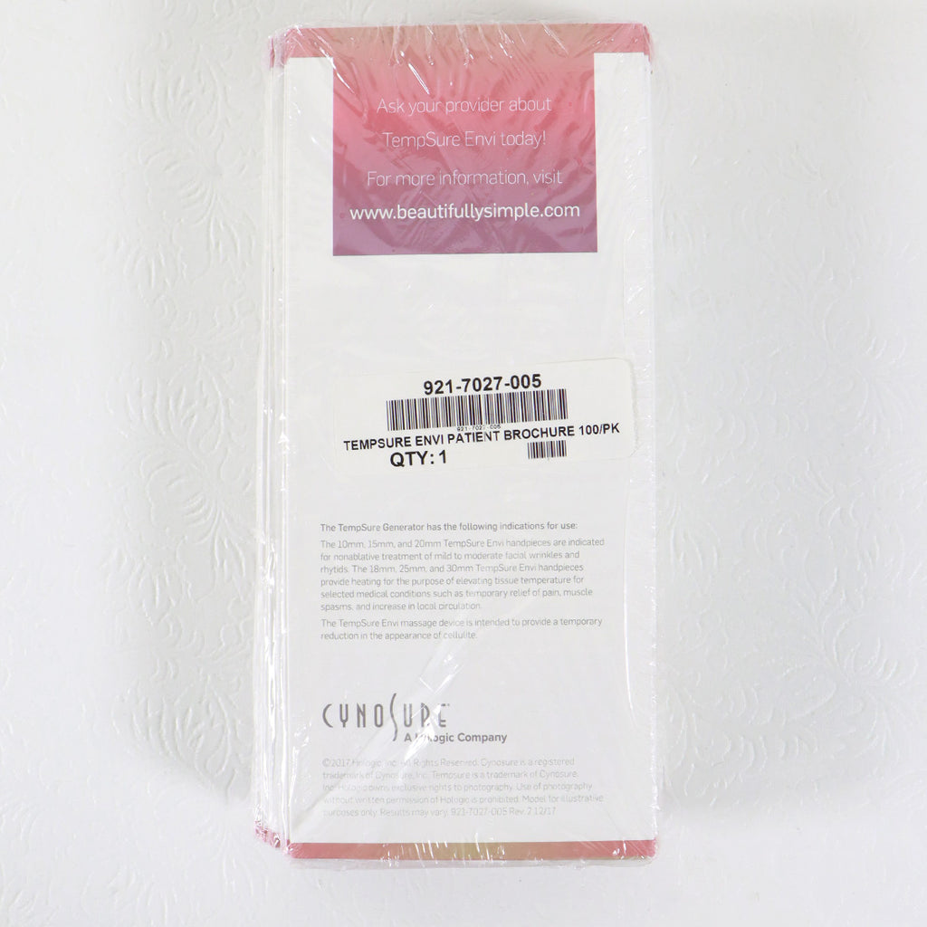 Cynosure TempSure Envi Beautiful Skin Beautifully Simple Office Brochure x114Pcs