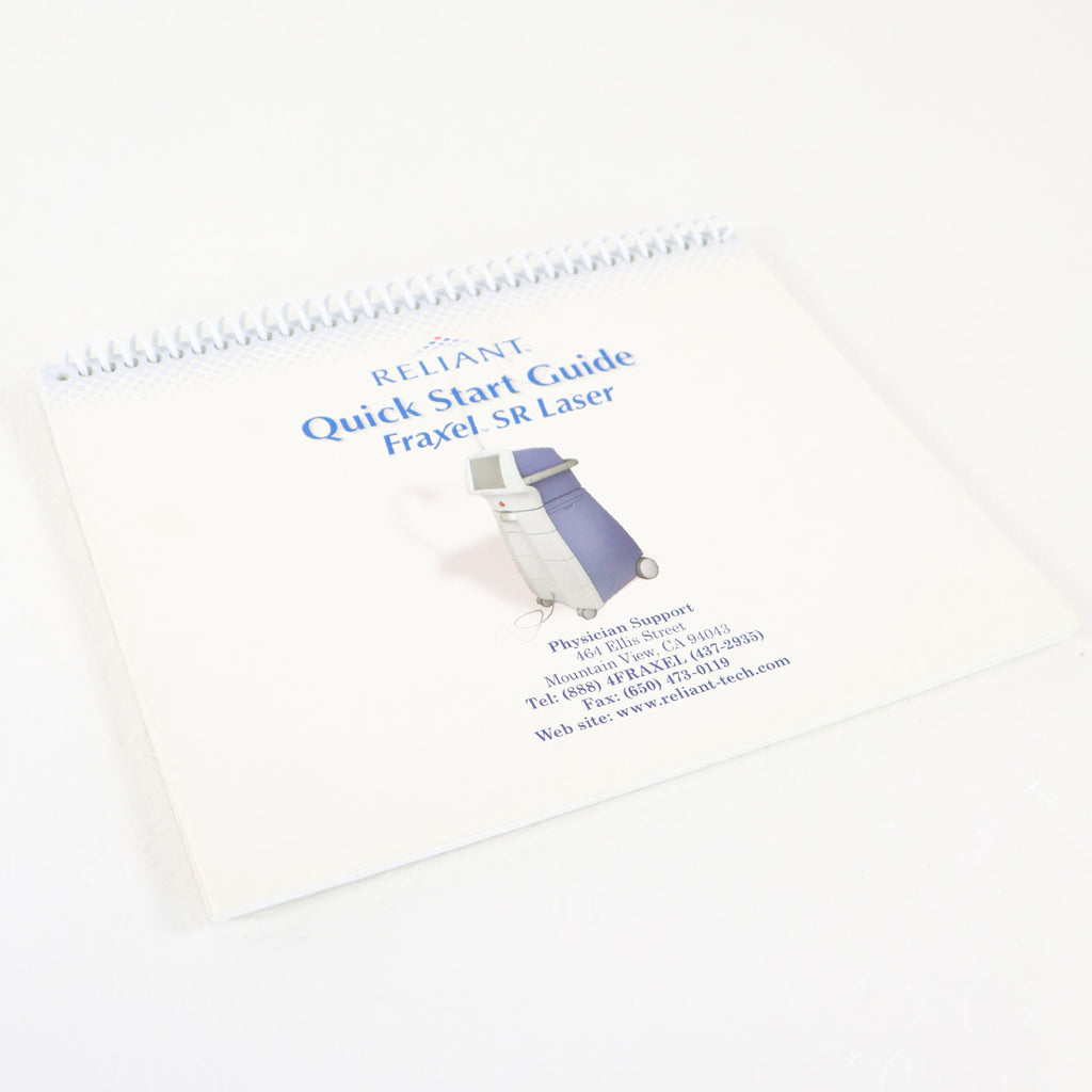 2006 Reliant Technologies Fraxel SR Laser Quick Start Reference Guide Rev 3