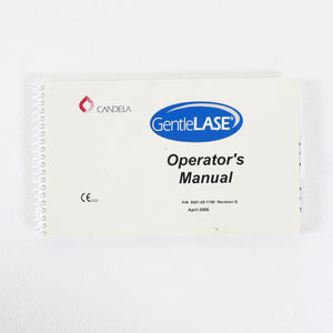 2006 Candela GentleLASE Operator Manual User Operation Guide 8501-00-1740 REV G