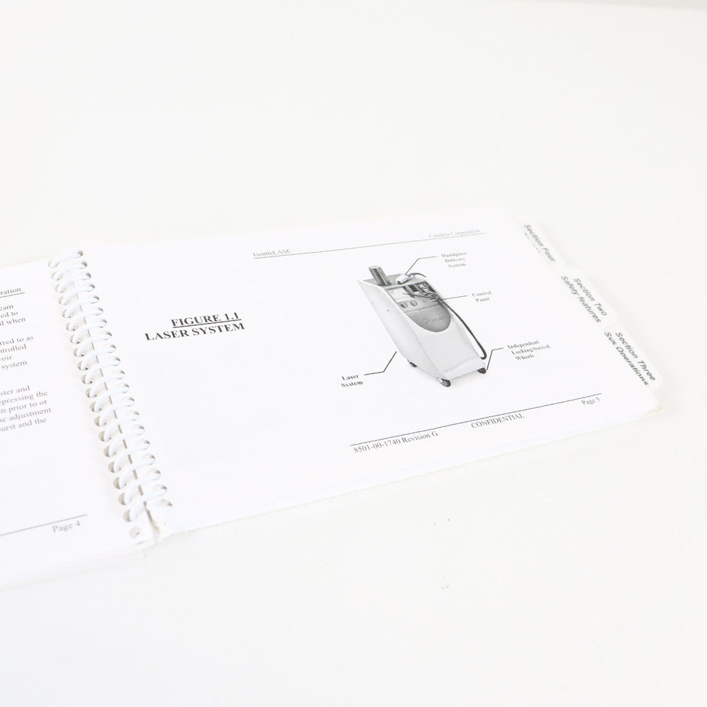 2006 Candela GentleLASE Operator Manual User Operation Guide 8501-00-1740 REV G