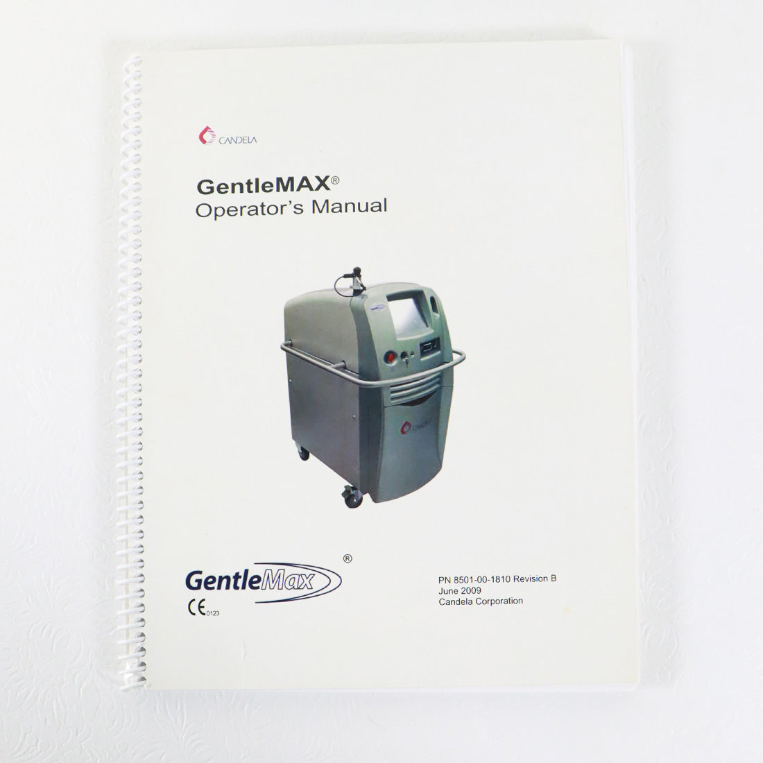 2009 Candela GentleMax Laser Operator Manual Software Book 8501-00-1810 Rev B