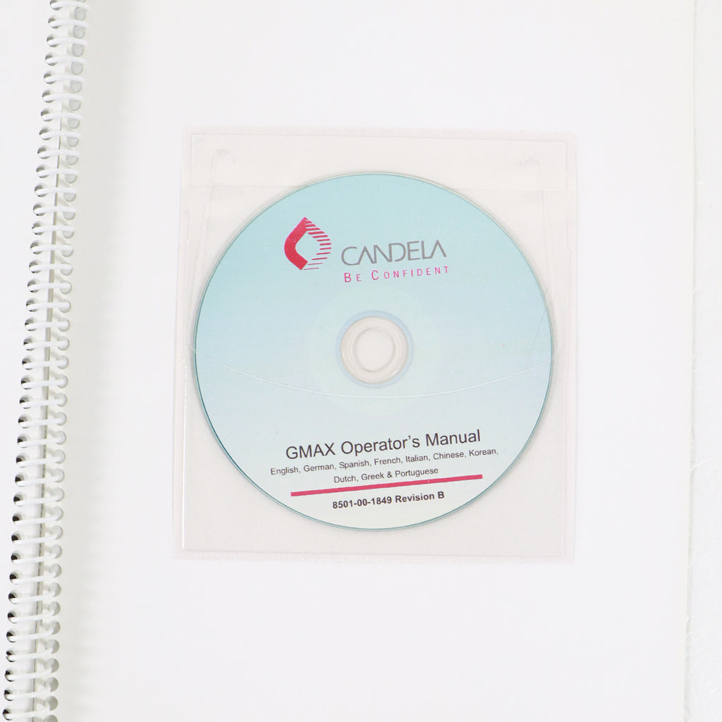 2009 Candela GentleMax Laser Operator Manual Software Book 8501-00-1810 Rev B