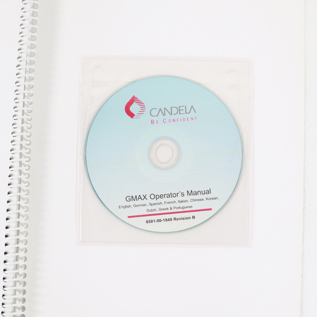 2009 Candela GentleMax Laser Operator Manual Software Book 8501-00-1810 Rev B
