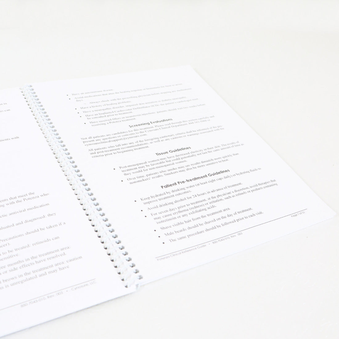 2021 Cynosure Potenza Clinical Reference Guide Manual 850-7043-010 Rev 003
