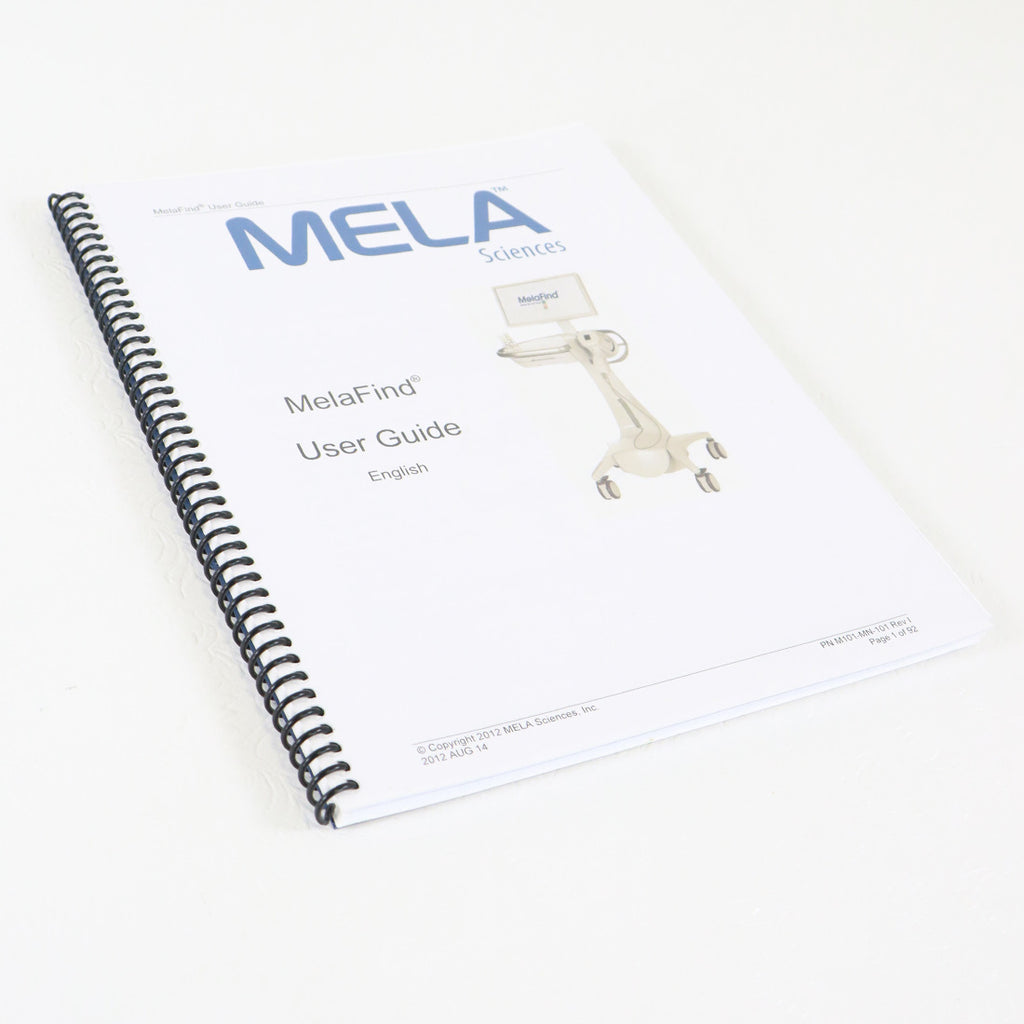 2012 MELA Sciences MelaFind User Guide Manual English M101-MN-101 Rev 1