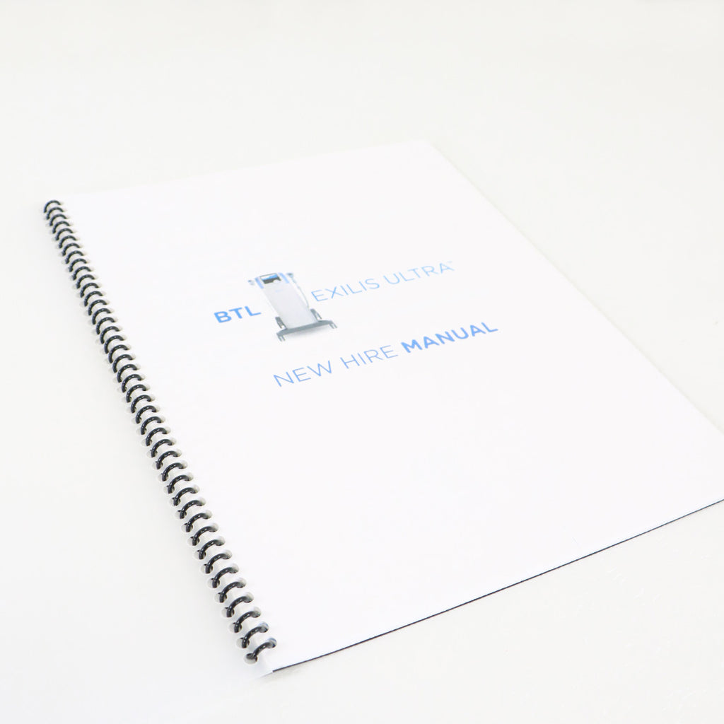 BTL Exilis Ultra New Hire Manual Workbook Booklet