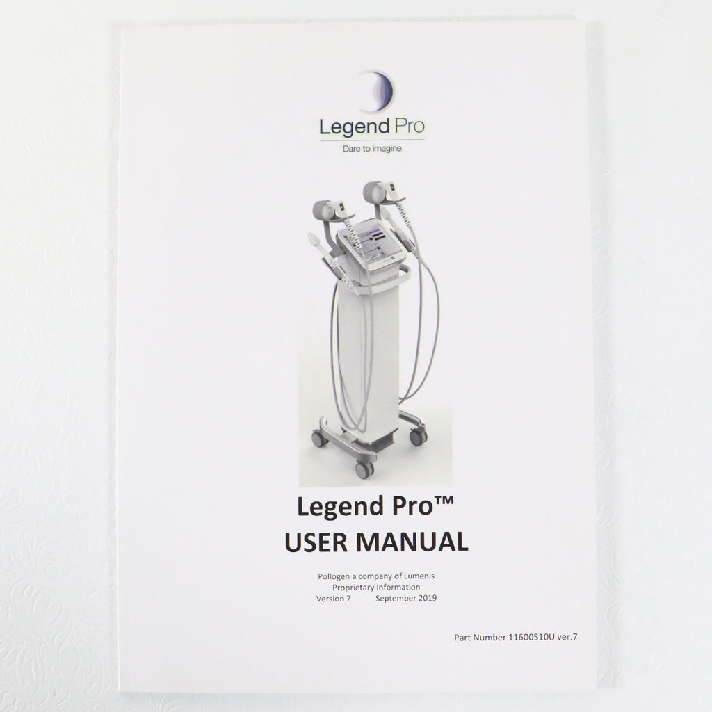 2019 Lumenis Legend Pro System User Manual Guide 11600510U