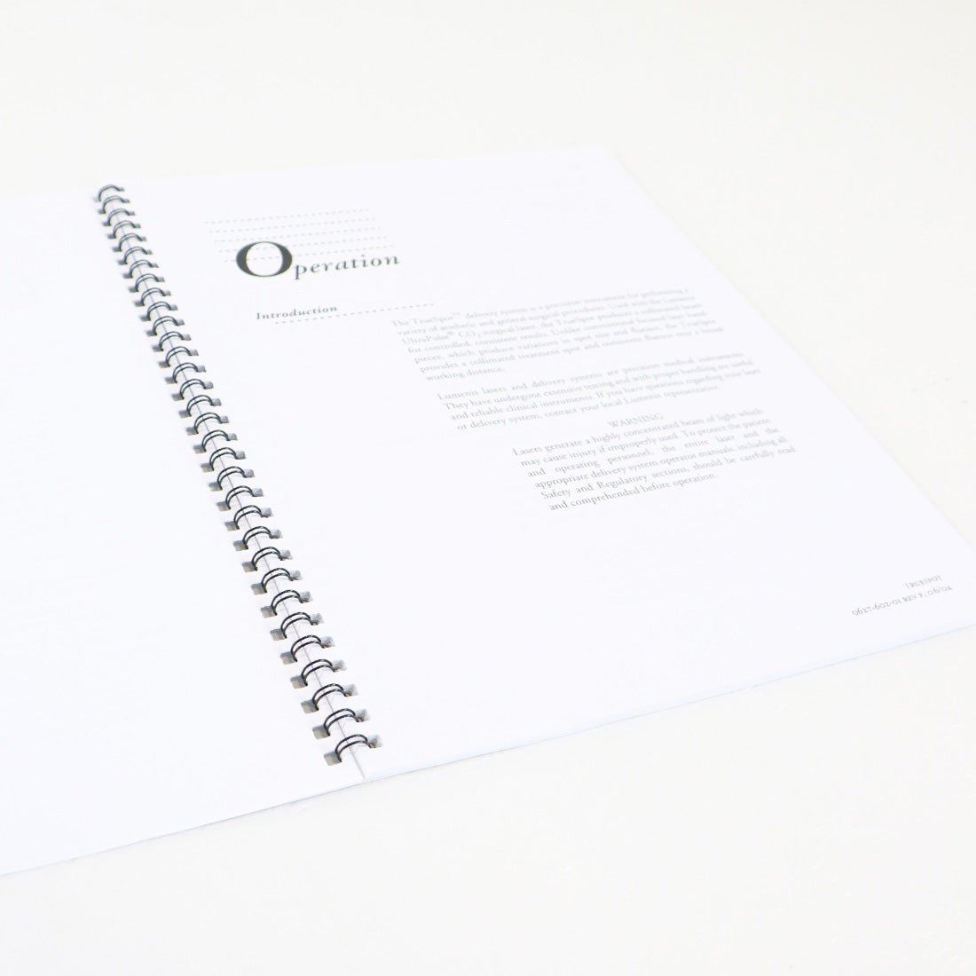 2004 Lumenis TrueSpot Operator Manual Guide 0627-602-01 Revision F