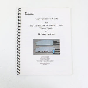 Candela GentleLASE GentleYAG Vbeam Family Delivery System User Verification Guide