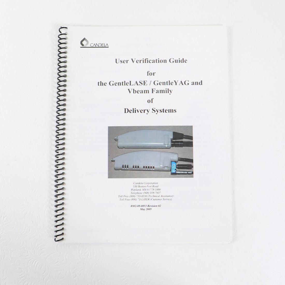 Candela GentleLASE GentleYAG Vbeam Family Delivery System User Verification Guide