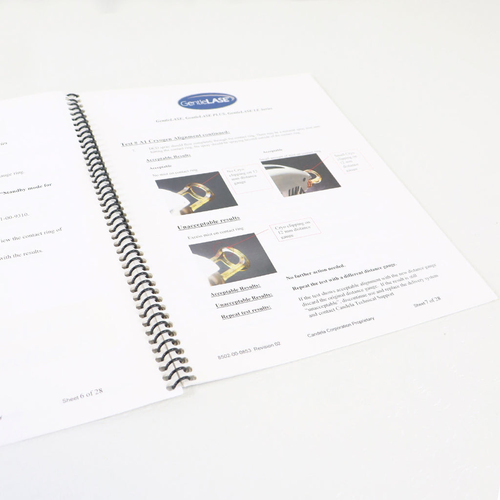 Candela GentleLASE GentleYAG Vbeam Family Delivery System User Verification Guide