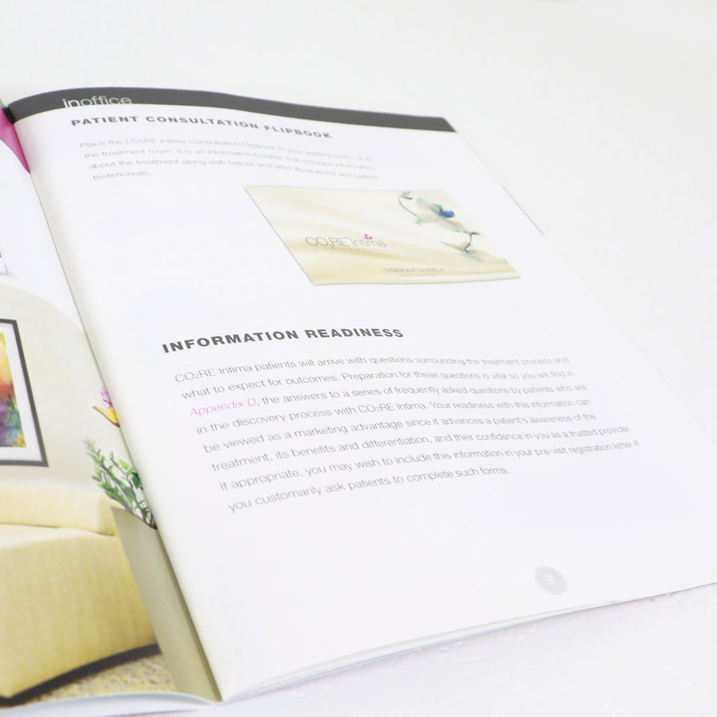 2016 Syneron Candela CO2RE Intima Practice Marketing Guide Booklet PB9074EN-NA