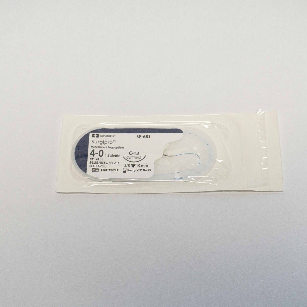 Surgipro Monofilament Polypropylene C-13 Cutting Blue Suture 19mm 3/8c SP-683