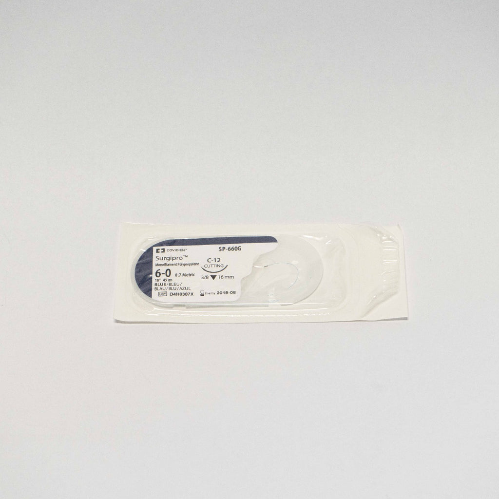 Surgipro Monofilament Polypropylene C-12 Cutting Blue Suture 16mm 3/8c SP-660G