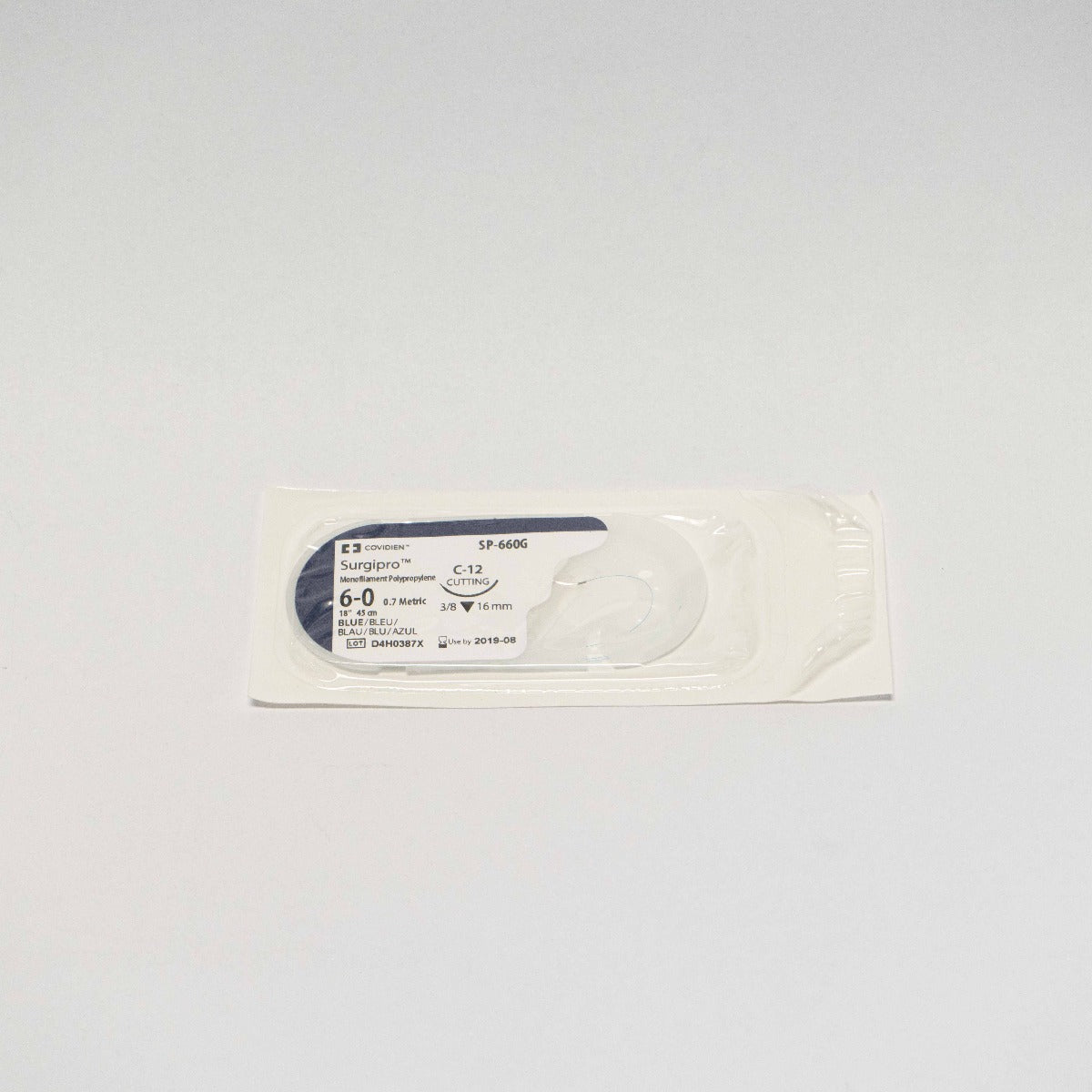 Surgipro Monofilament Polypropylene C-12 Cutting Blue Suture 16mm 3/8c SP-660G