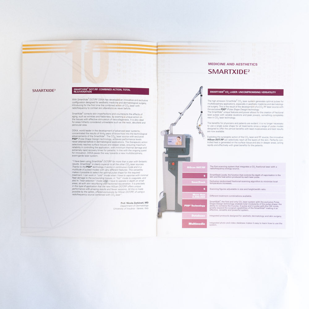 DEKA Smartxide 2 Handpiece System Information Marketing Booklet Qty 3