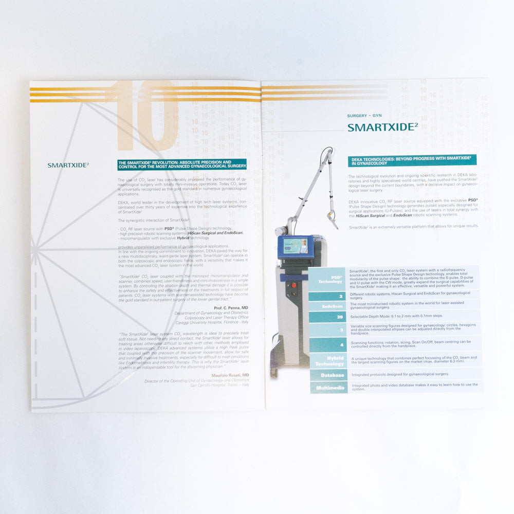 DEKA Smartxide 2 Handpiece System Information Marketing Booklet Qty 2