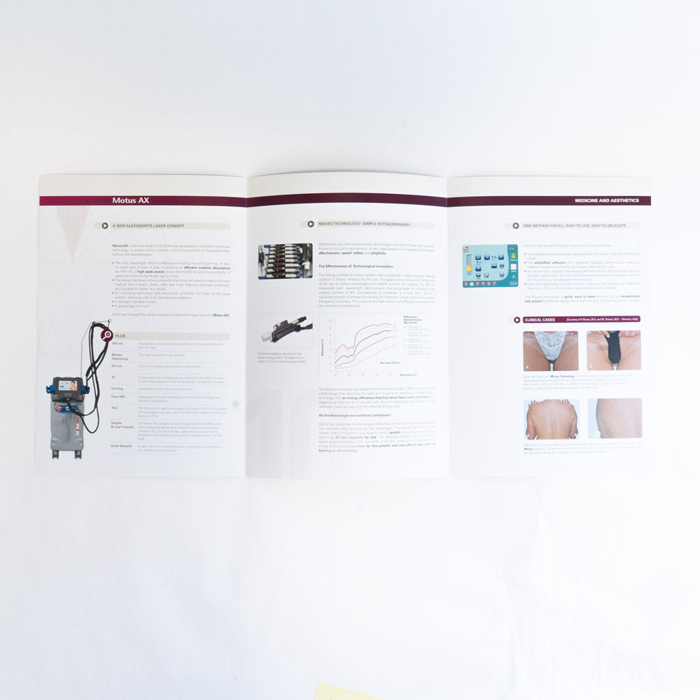 single DEKA MOTUS AX Handpiece System Information Marketing Booklet