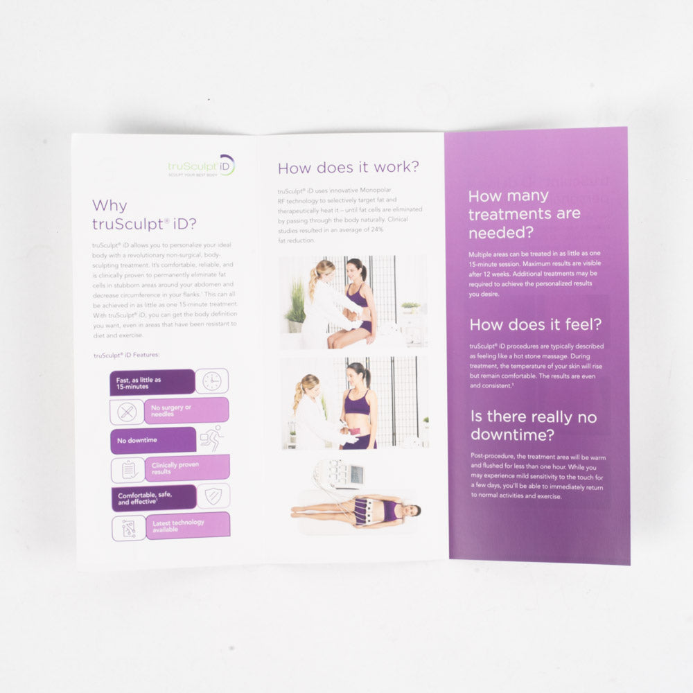 Cutera TruSculpt ID Patient Informational Brochure/Pamphlet - Unsealed Lot of 26