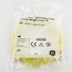 (5 Pcs) Disposable Latex Free Spirometry Tube - Yellow 2 Meter / 7 Foot - d