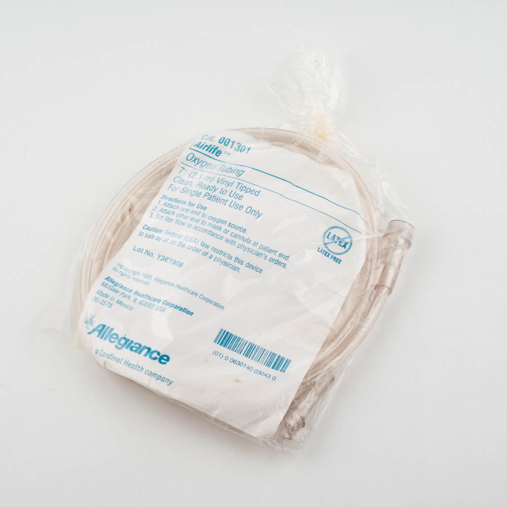 Allegiance Oxygen Tubing 7' (2.1) Vinyl Tipped Spirometry Tube - 001301 (15 Pcs)