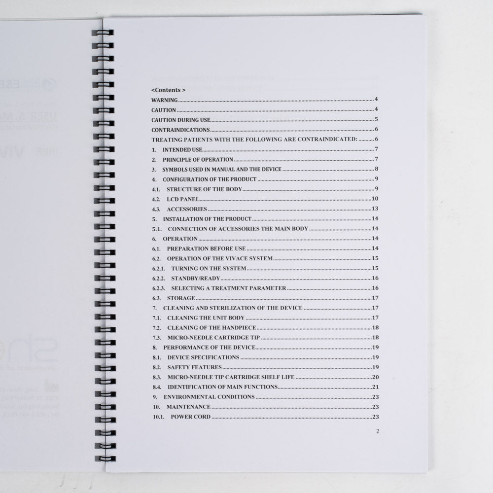 2016 Shenb VIVACE electrosurgical unit User's Manual - Rev.16-1-15-1