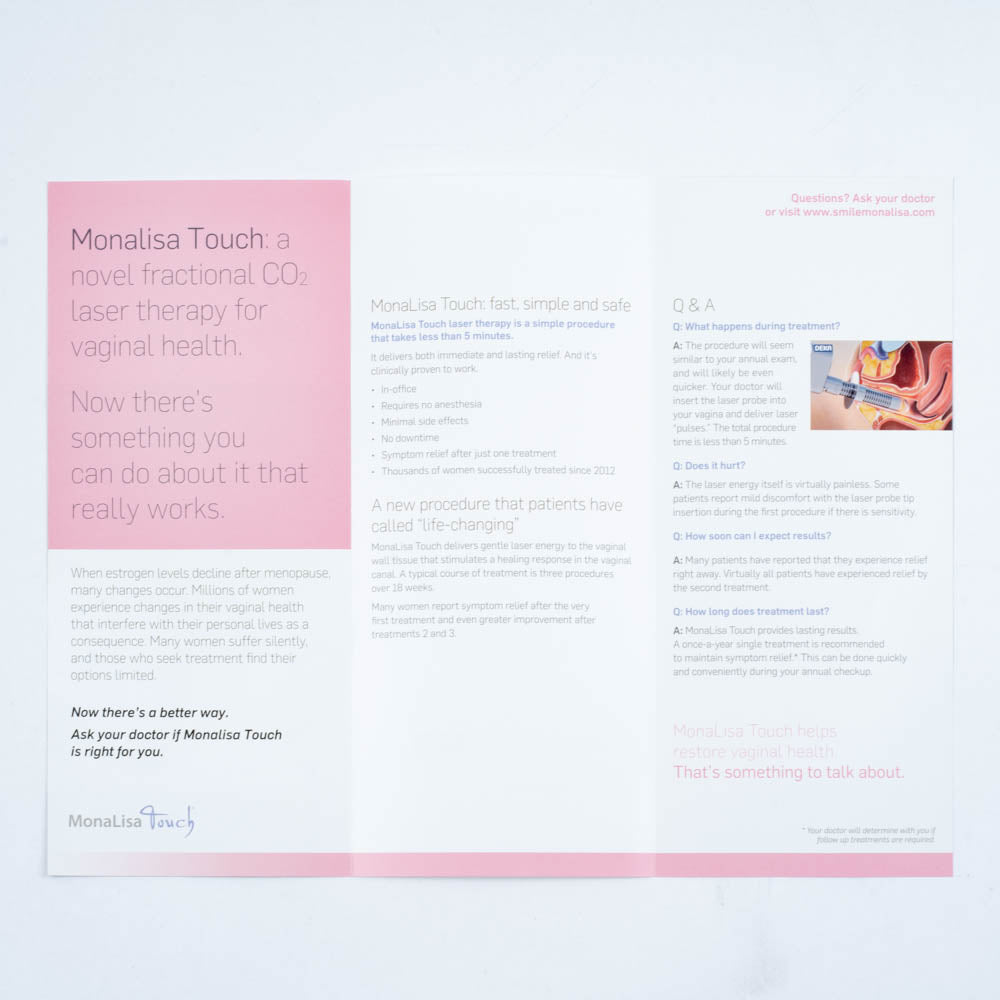 Deka Cynosure MONA LISA Touch Vaginal Health Patient Information Brochure (6 Pcs