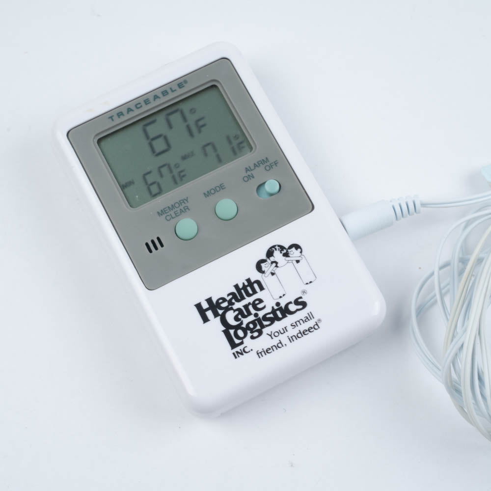 Health Care Logistics Traceable Refrigerator/Freezer Alarm Thermometer