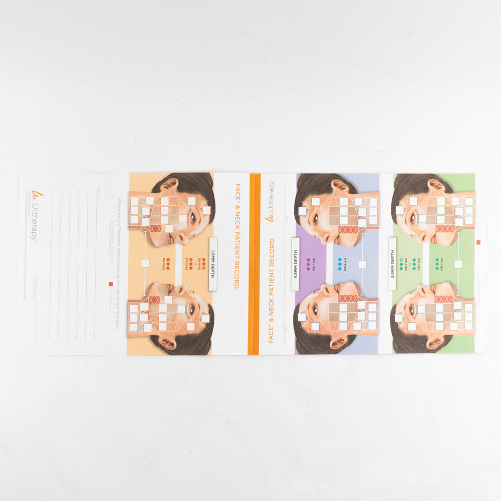 Ultherapy Face & Neck Planning Record - Treatment Preparation Tear Sheet