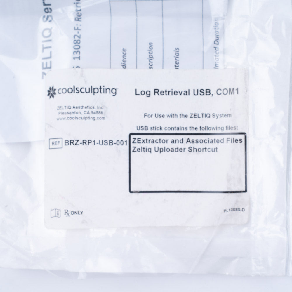 Zeltiq Cool Sculpting Log Retrieval USB COM 1 Drive BRZ-RP1-USB-001