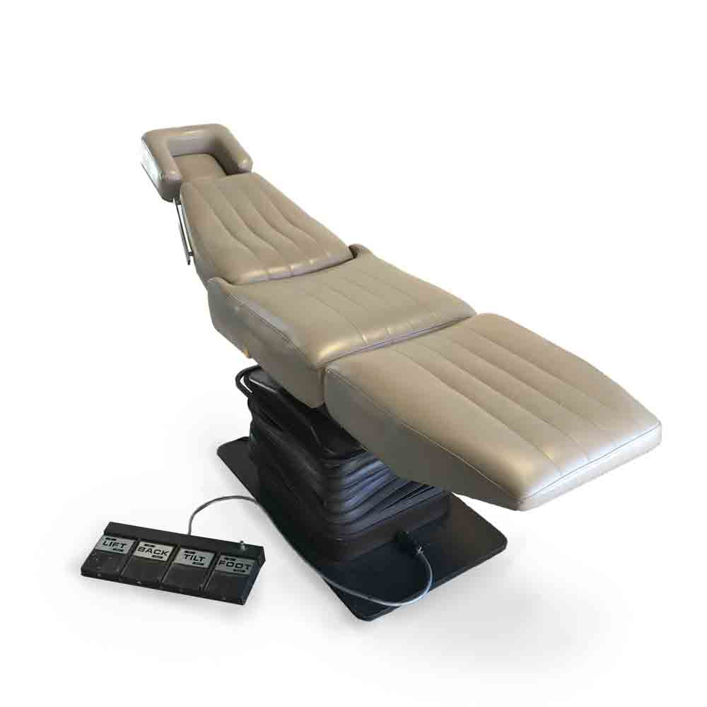 DMI 219A1B Beige Electronic Adjustable Clinic Exam Chair with Foot Controller