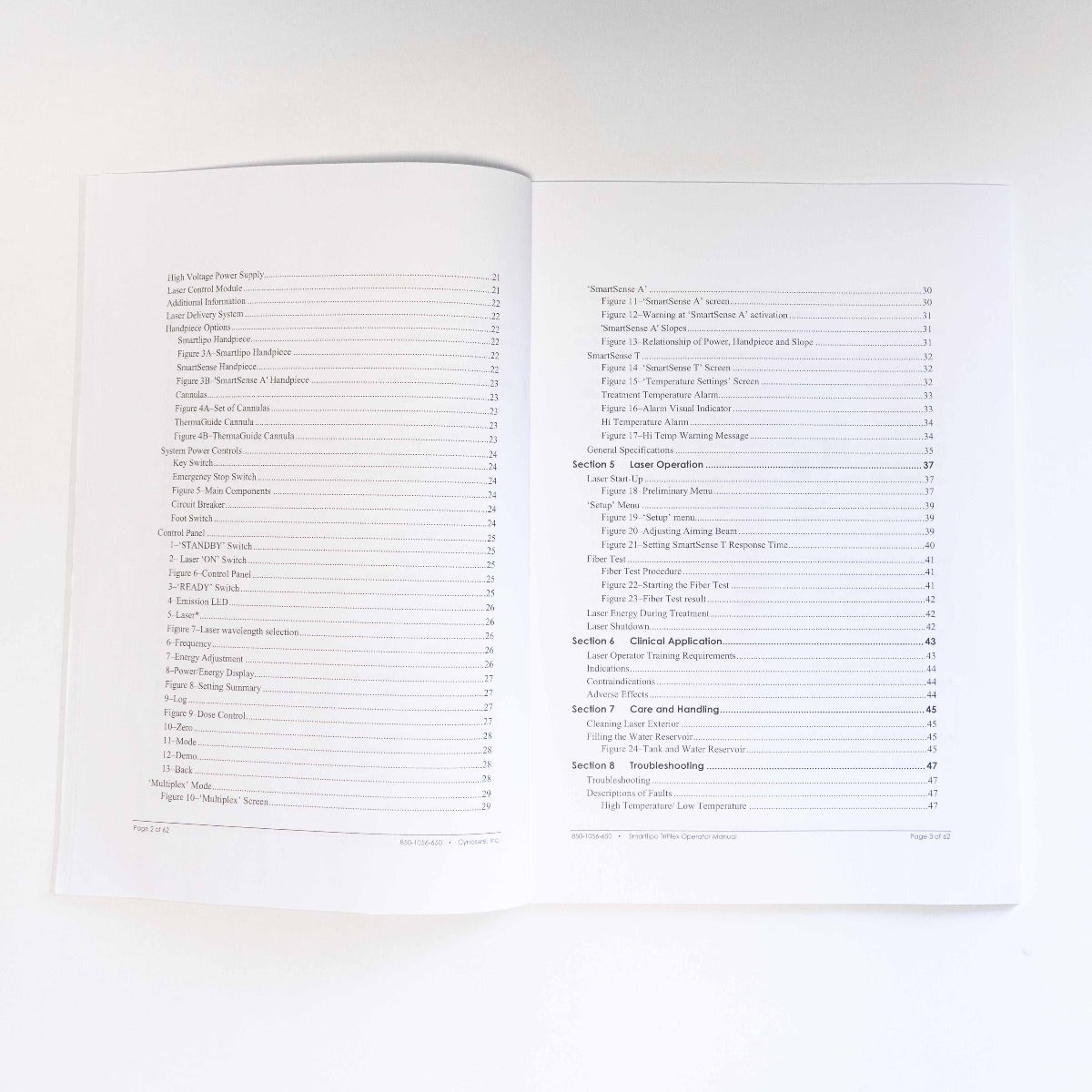 Cynosure Smartlipo Triplex Clinical Operator User Manual - DOC#850-1056-650