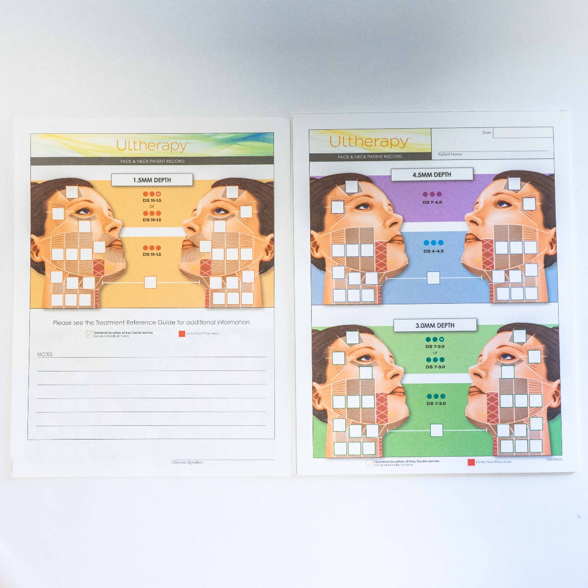 Ulthera Ultherapy - Chest / Face & Neck Patient Record Information Forms