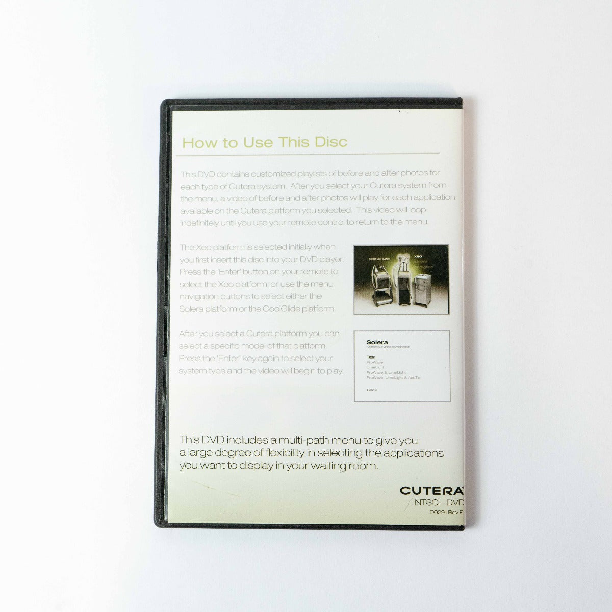 CUTERA Success essentials - Patient Before and After Photos DVD - D0291