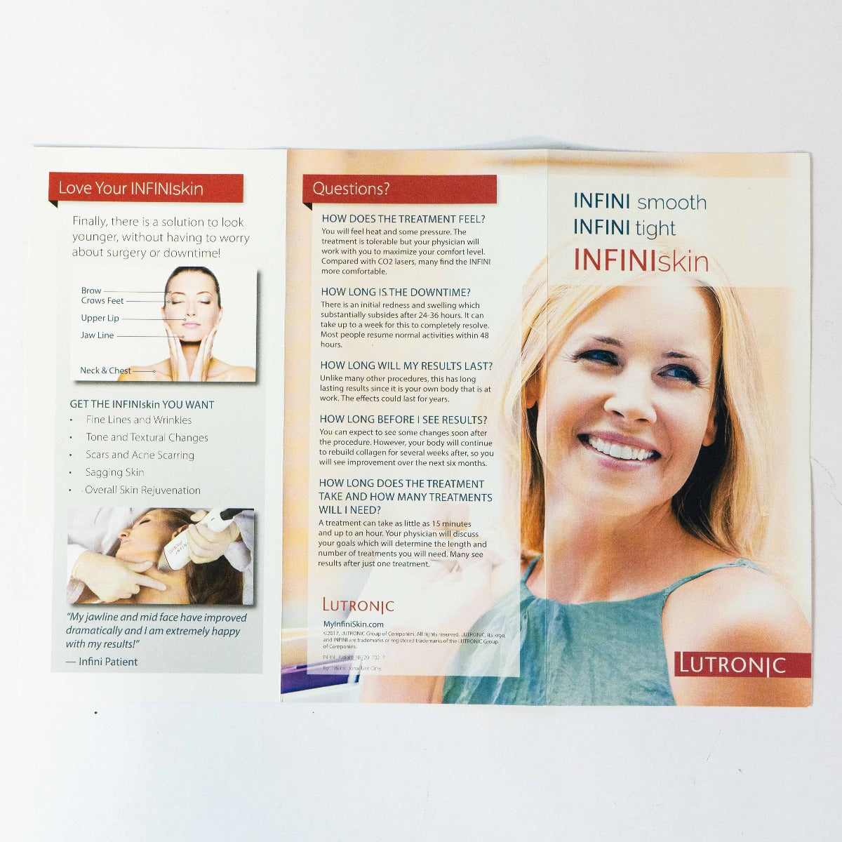 Lutronic INFINI Smooth, Tight, Skin Brochure - FAQ & Procedure Information