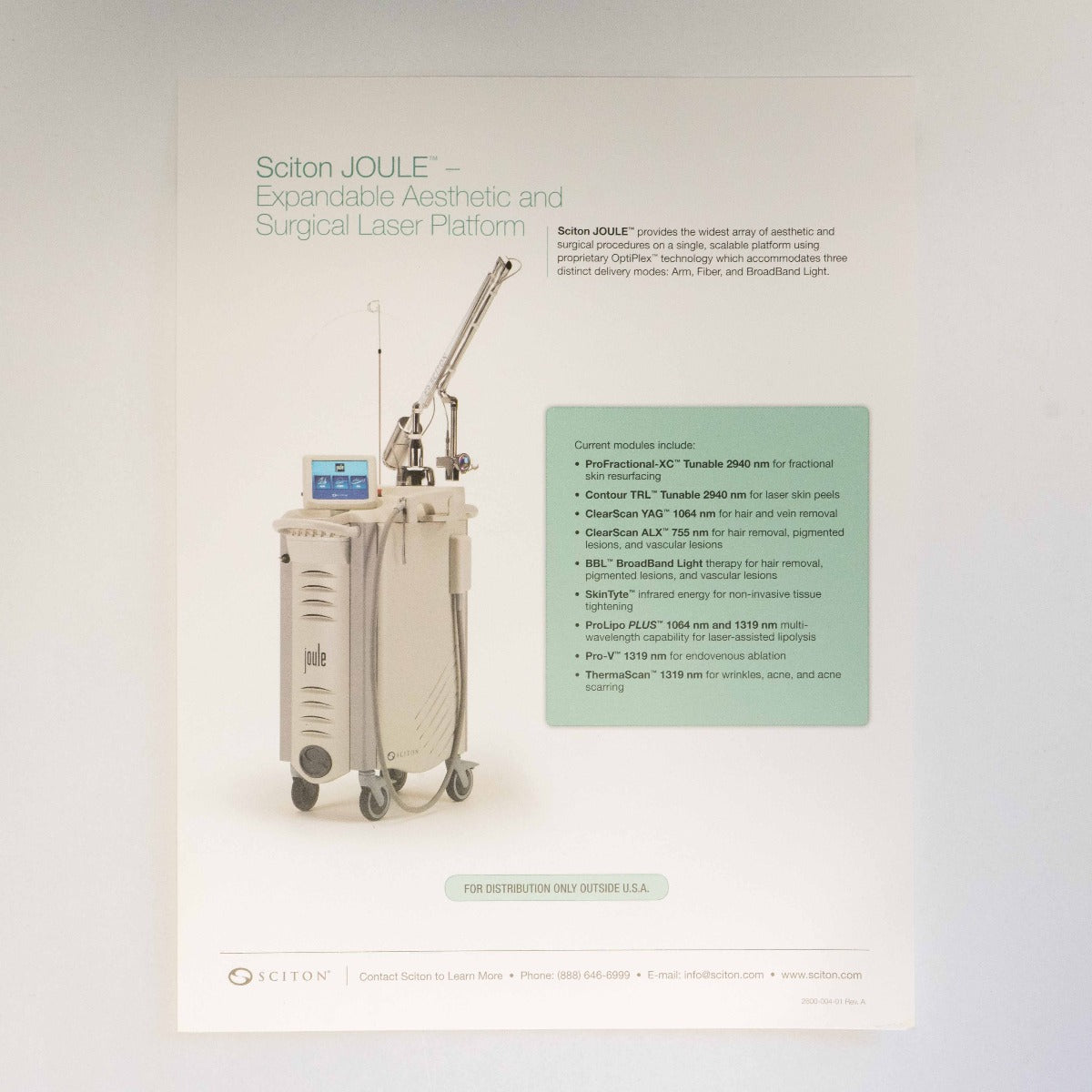 Sciton Joule Surgical Laser Platform ProFractional Therapy - Case Study Pamphlet