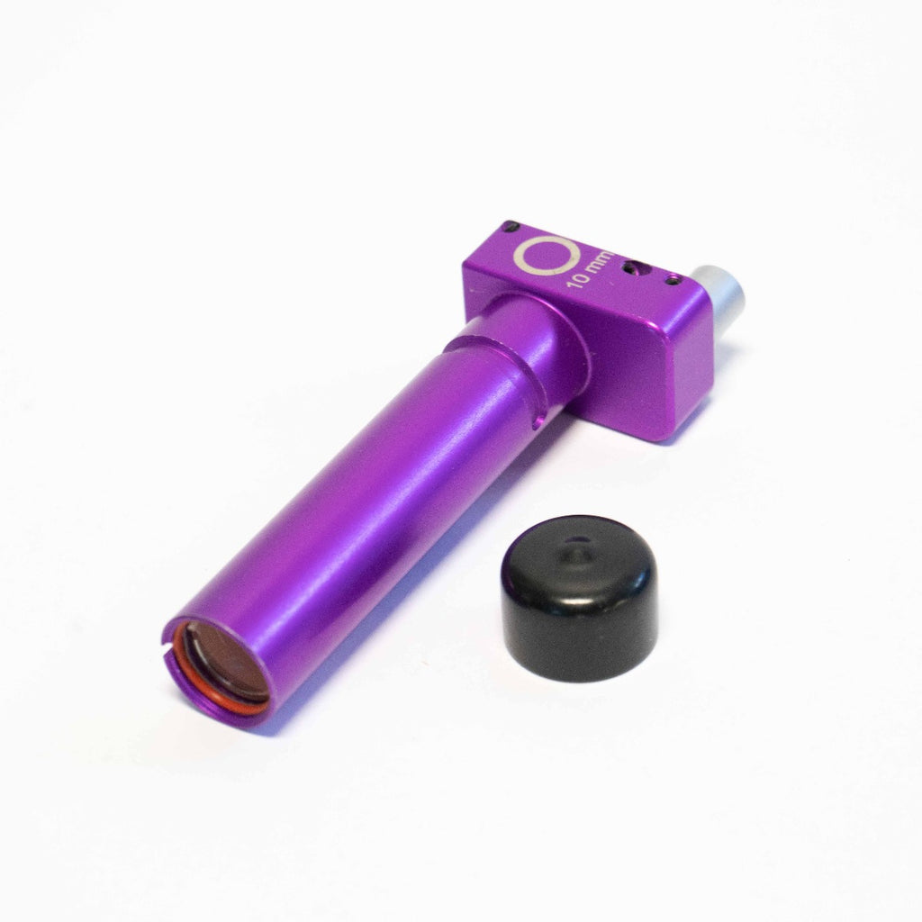 Used Candela VBeam 1 Pulsed Dye Laser 10mm Handpiece Optic Lens Slider Purple