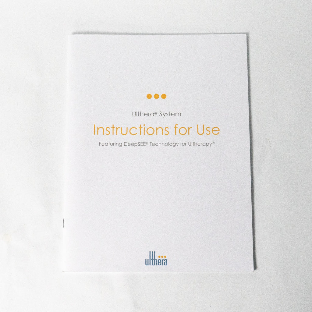 Ulthera Ultherapy DeepSee INSTRUCTIONS FOR USE Deep See User's Manual 1002539IFU